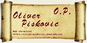 Oliver Pisković vizit kartica